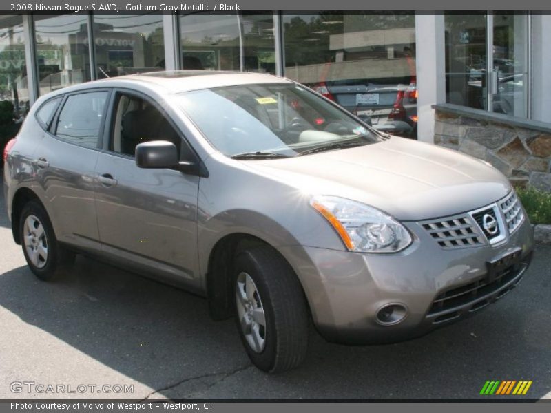 Gotham Gray Metallic / Black 2008 Nissan Rogue S AWD