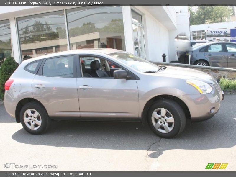 Gotham Gray Metallic / Black 2008 Nissan Rogue S AWD