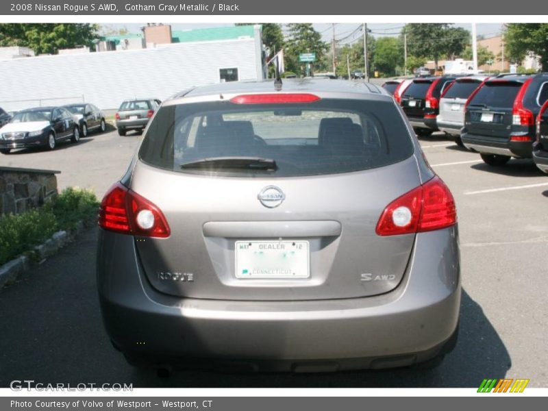 Gotham Gray Metallic / Black 2008 Nissan Rogue S AWD