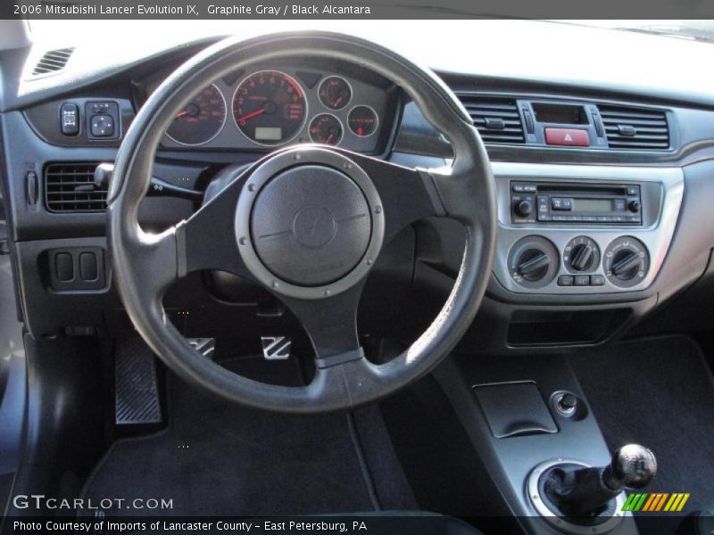 Graphite Gray / Black Alcantara 2006 Mitsubishi Lancer Evolution IX