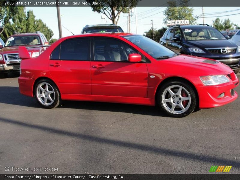 Rally Red / Black 2005 Mitsubishi Lancer Evolution VIII
