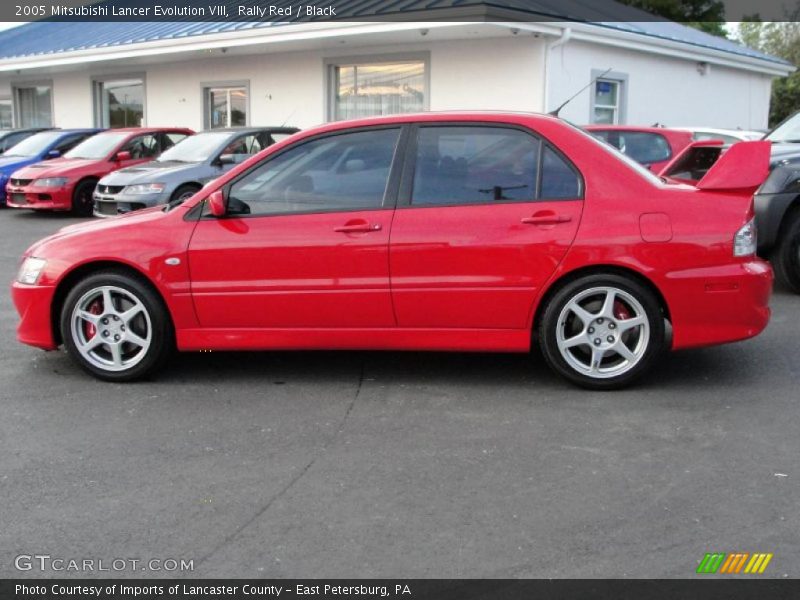 Rally Red / Black 2005 Mitsubishi Lancer Evolution VIII