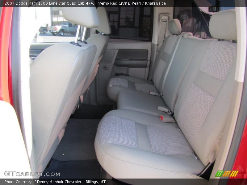 Inferno Red Crystal Pearl / Khaki Beige 2007 Dodge Ram 1500 Lone Star Quad Cab 4x4