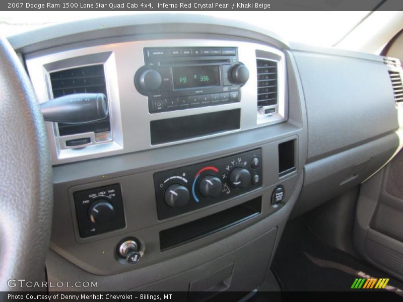 Inferno Red Crystal Pearl / Khaki Beige 2007 Dodge Ram 1500 Lone Star Quad Cab 4x4