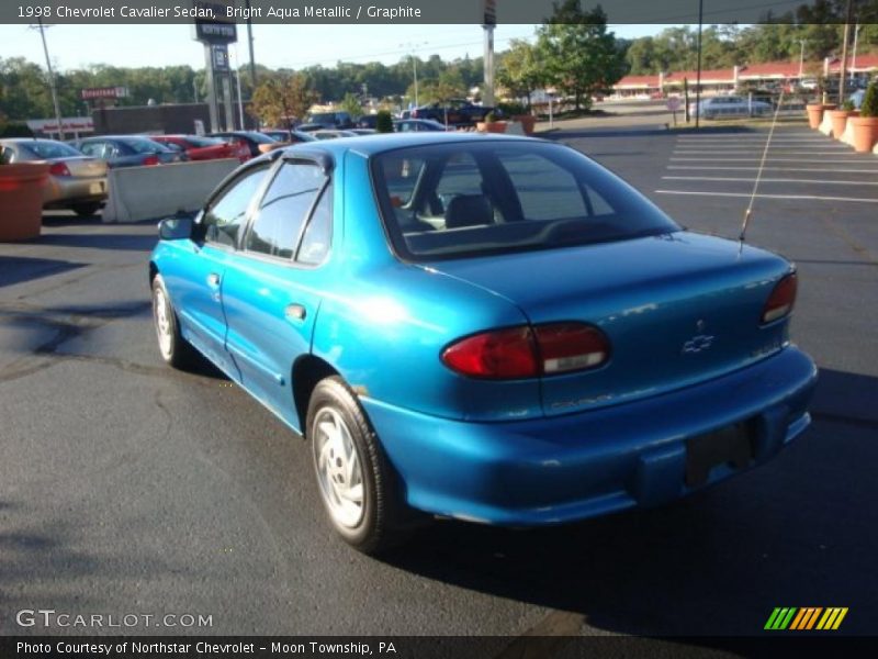 Bright Aqua Metallic / Graphite 1998 Chevrolet Cavalier Sedan