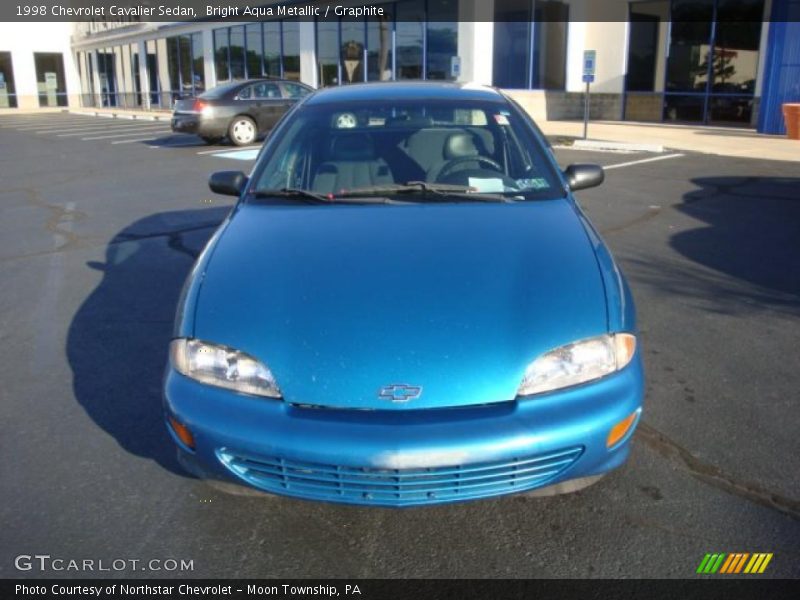 Bright Aqua Metallic / Graphite 1998 Chevrolet Cavalier Sedan