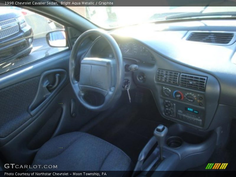 Bright Aqua Metallic / Graphite 1998 Chevrolet Cavalier Sedan