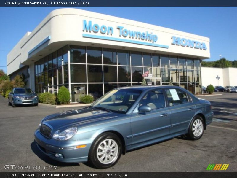 Celadon Green / Beige 2004 Hyundai Sonata V6