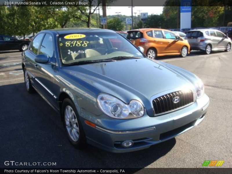Celadon Green / Beige 2004 Hyundai Sonata V6