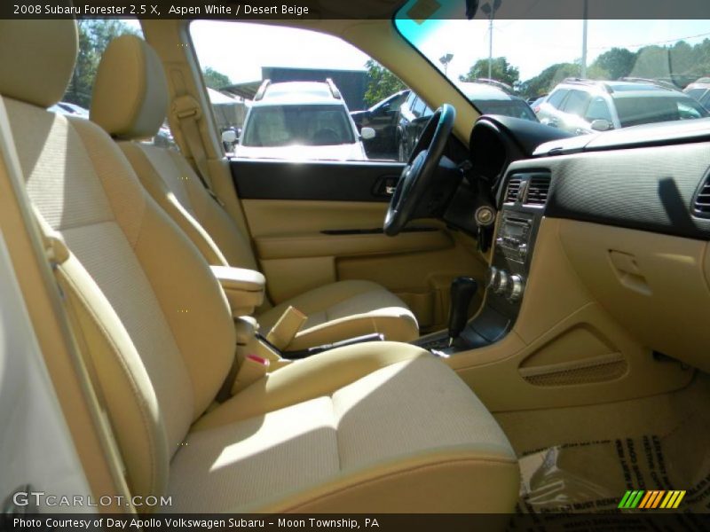 Aspen White / Desert Beige 2008 Subaru Forester 2.5 X