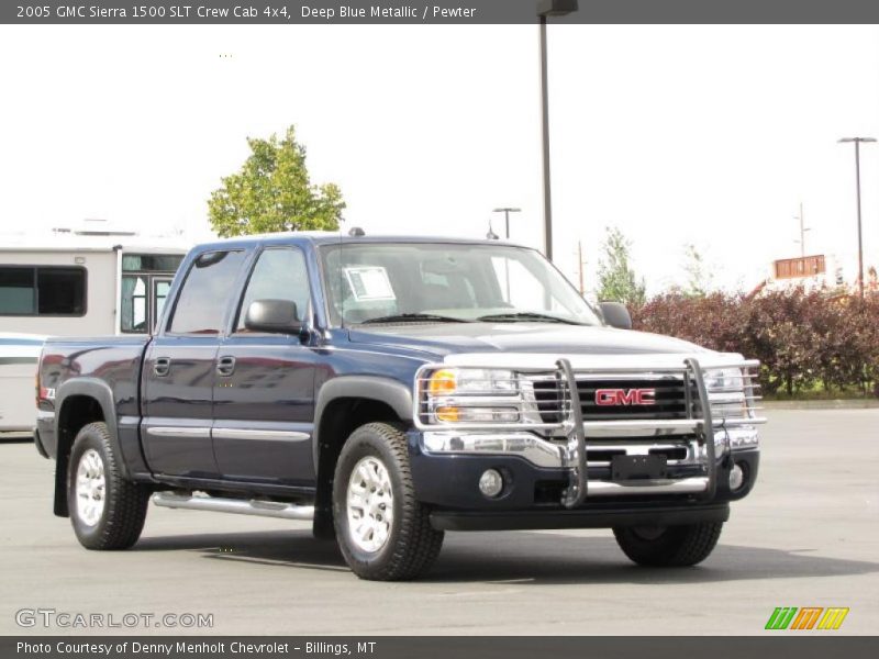 Deep Blue Metallic / Pewter 2005 GMC Sierra 1500 SLT Crew Cab 4x4