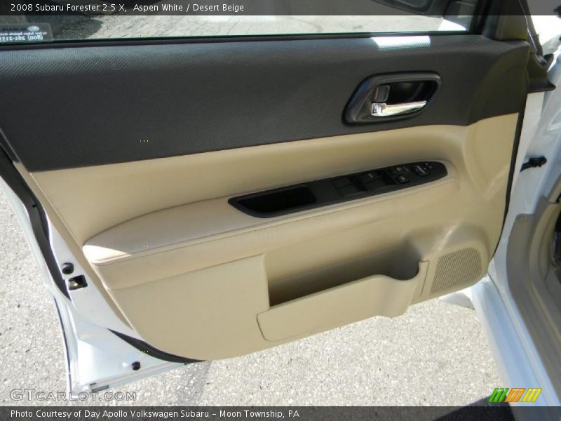 Aspen White / Desert Beige 2008 Subaru Forester 2.5 X