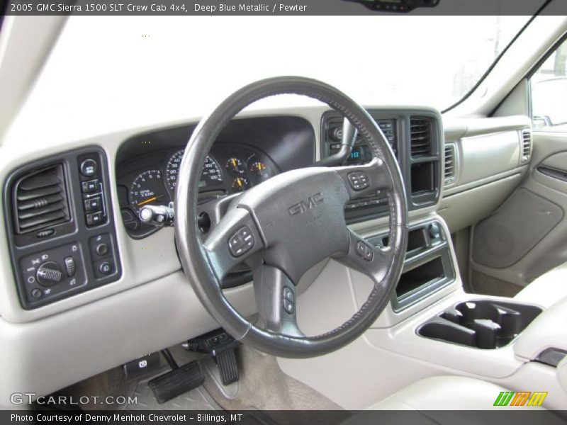 Deep Blue Metallic / Pewter 2005 GMC Sierra 1500 SLT Crew Cab 4x4
