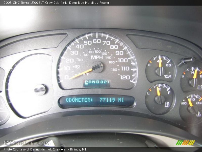 Deep Blue Metallic / Pewter 2005 GMC Sierra 1500 SLT Crew Cab 4x4