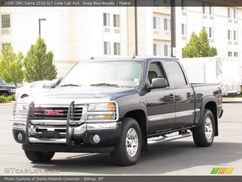 Deep Blue Metallic / Pewter 2005 GMC Sierra 1500 SLT Crew Cab 4x4