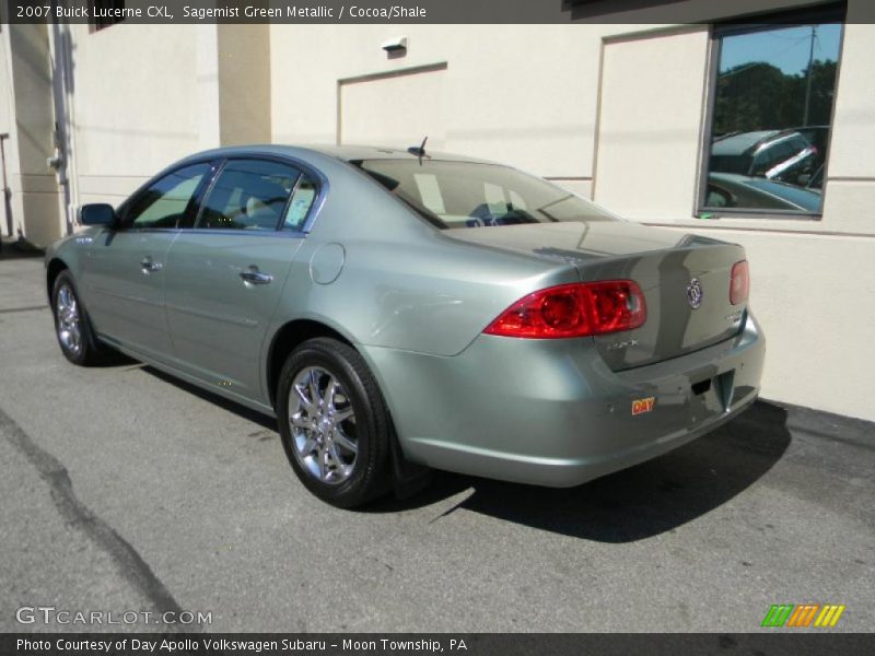 Sagemist Green Metallic / Cocoa/Shale 2007 Buick Lucerne CXL