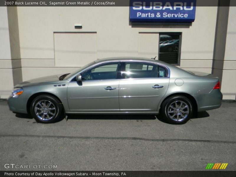Sagemist Green Metallic / Cocoa/Shale 2007 Buick Lucerne CXL
