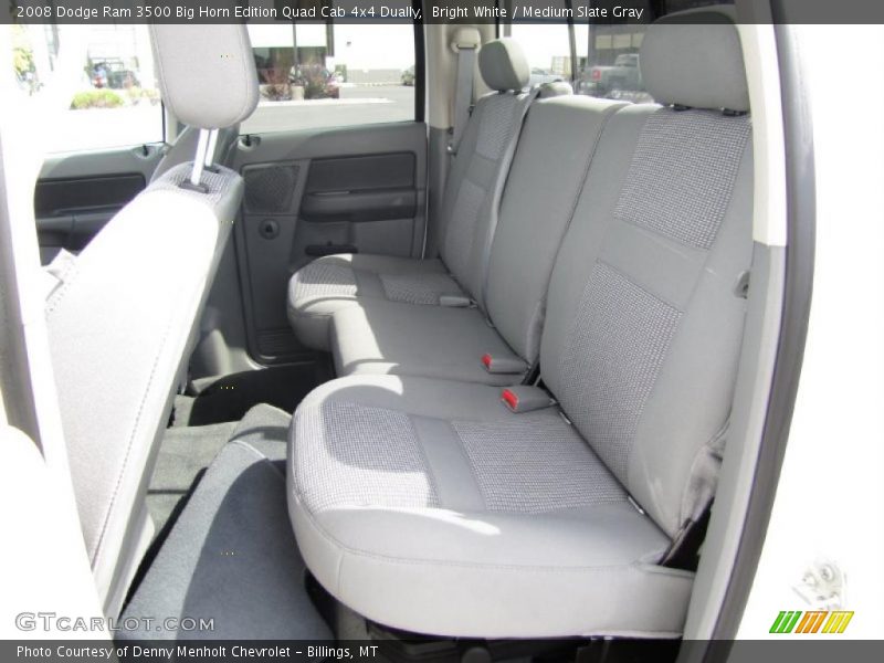 Bright White / Medium Slate Gray 2008 Dodge Ram 3500 Big Horn Edition Quad Cab 4x4 Dually
