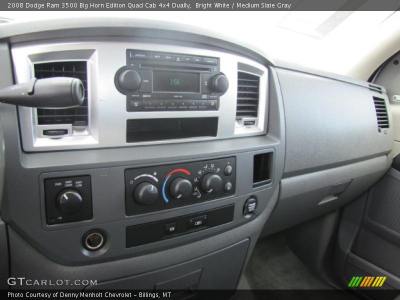 Bright White / Medium Slate Gray 2008 Dodge Ram 3500 Big Horn Edition Quad Cab 4x4 Dually