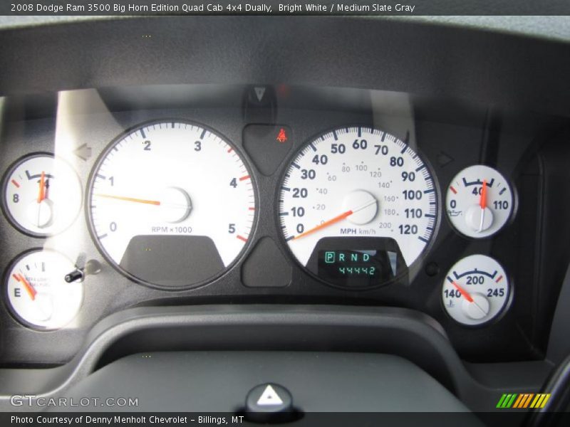 Bright White / Medium Slate Gray 2008 Dodge Ram 3500 Big Horn Edition Quad Cab 4x4 Dually
