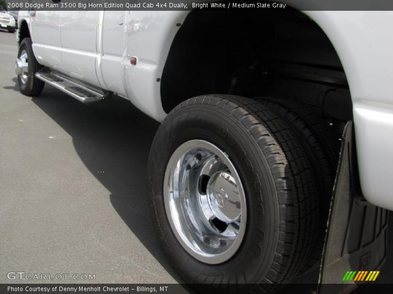 Bright White / Medium Slate Gray 2008 Dodge Ram 3500 Big Horn Edition Quad Cab 4x4 Dually