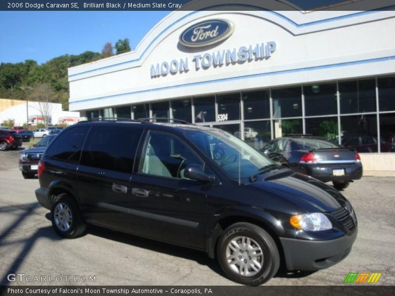 Brilliant Black / Medium Slate Gray 2006 Dodge Caravan SE