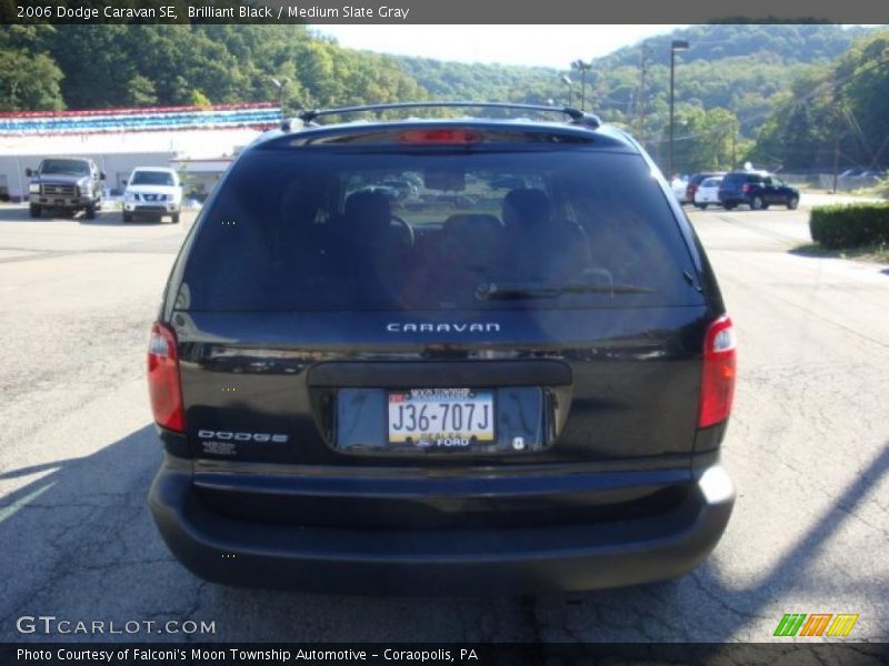 Brilliant Black / Medium Slate Gray 2006 Dodge Caravan SE
