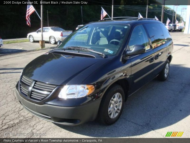 Brilliant Black / Medium Slate Gray 2006 Dodge Caravan SE