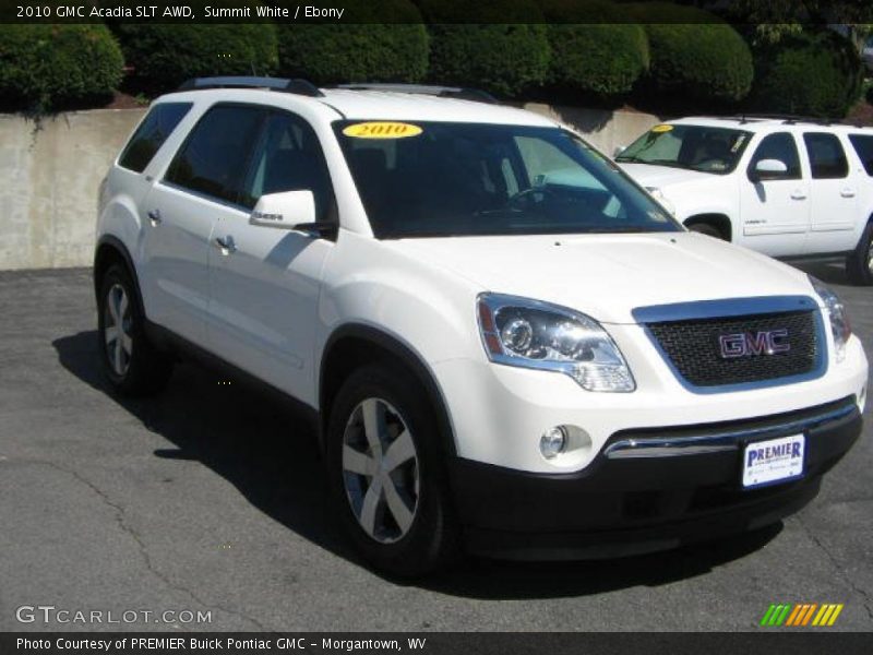 Summit White / Ebony 2010 GMC Acadia SLT AWD