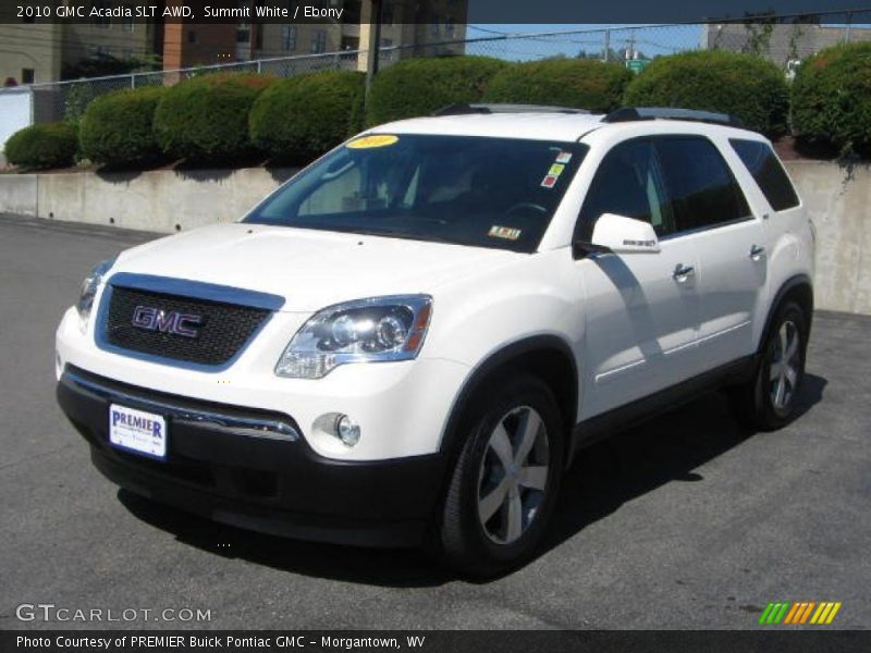 Summit White / Ebony 2010 GMC Acadia SLT AWD