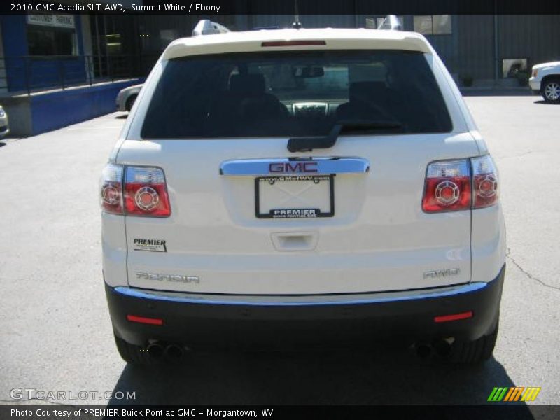 Summit White / Ebony 2010 GMC Acadia SLT AWD