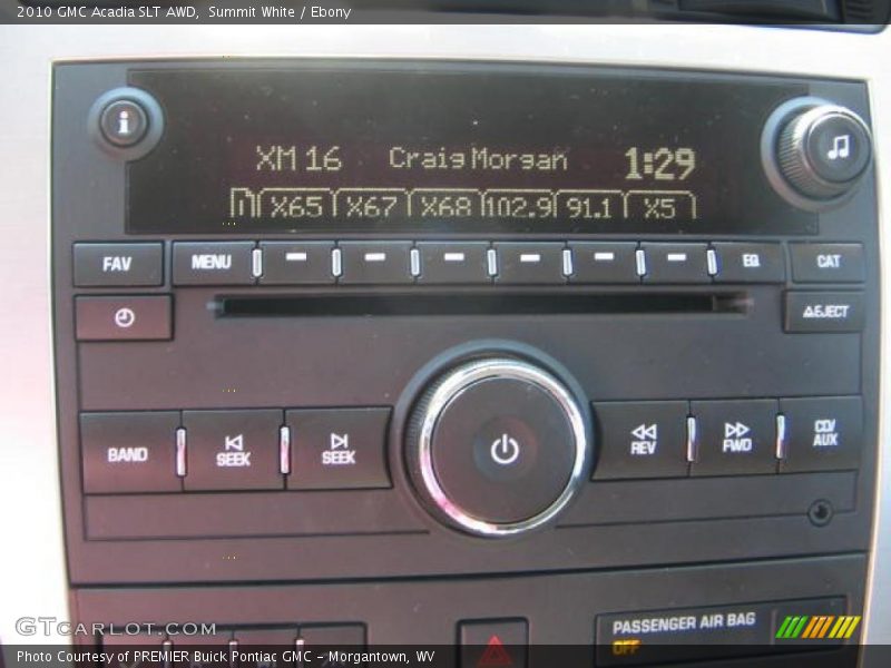 Summit White / Ebony 2010 GMC Acadia SLT AWD