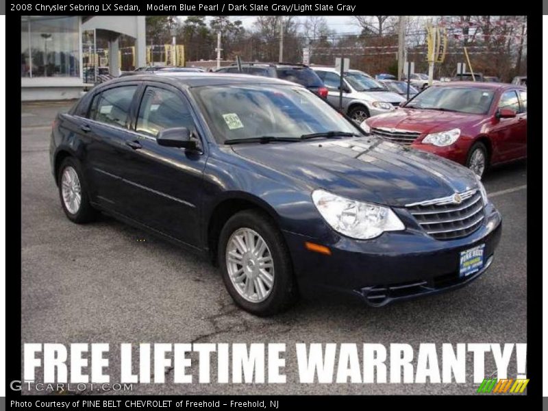 Modern Blue Pearl / Dark Slate Gray/Light Slate Gray 2008 Chrysler Sebring LX Sedan