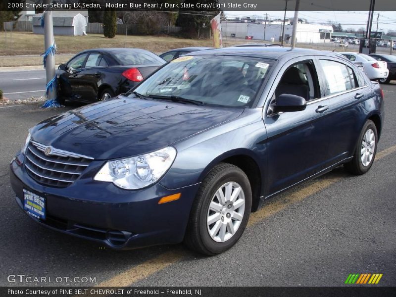 Modern Blue Pearl / Dark Slate Gray/Light Slate Gray 2008 Chrysler Sebring LX Sedan