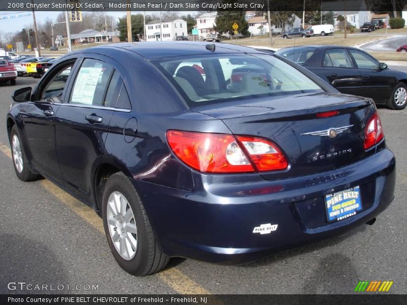 Modern Blue Pearl / Dark Slate Gray/Light Slate Gray 2008 Chrysler Sebring LX Sedan
