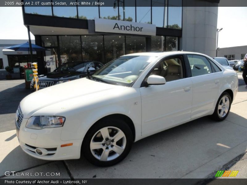 Arctic White / Beige 2005 Audi A4 2.0T quattro Sedan