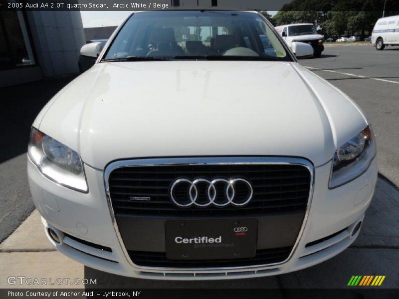 Arctic White / Beige 2005 Audi A4 2.0T quattro Sedan