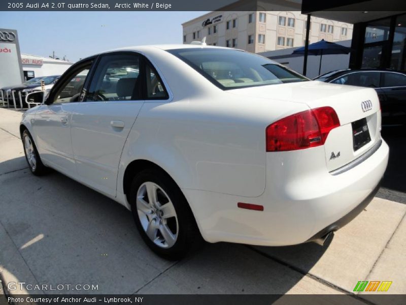 Arctic White / Beige 2005 Audi A4 2.0T quattro Sedan