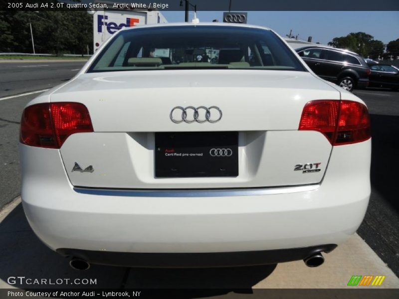 Arctic White / Beige 2005 Audi A4 2.0T quattro Sedan