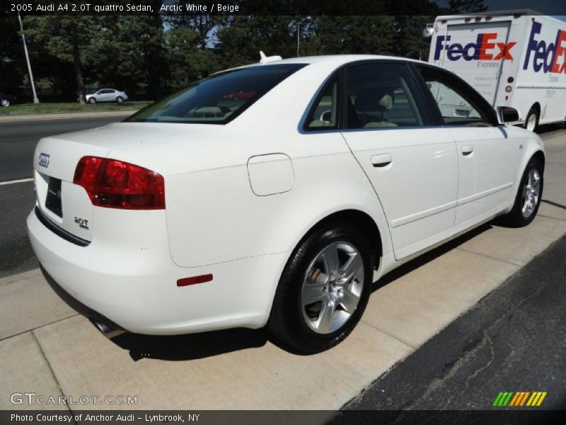 Arctic White / Beige 2005 Audi A4 2.0T quattro Sedan