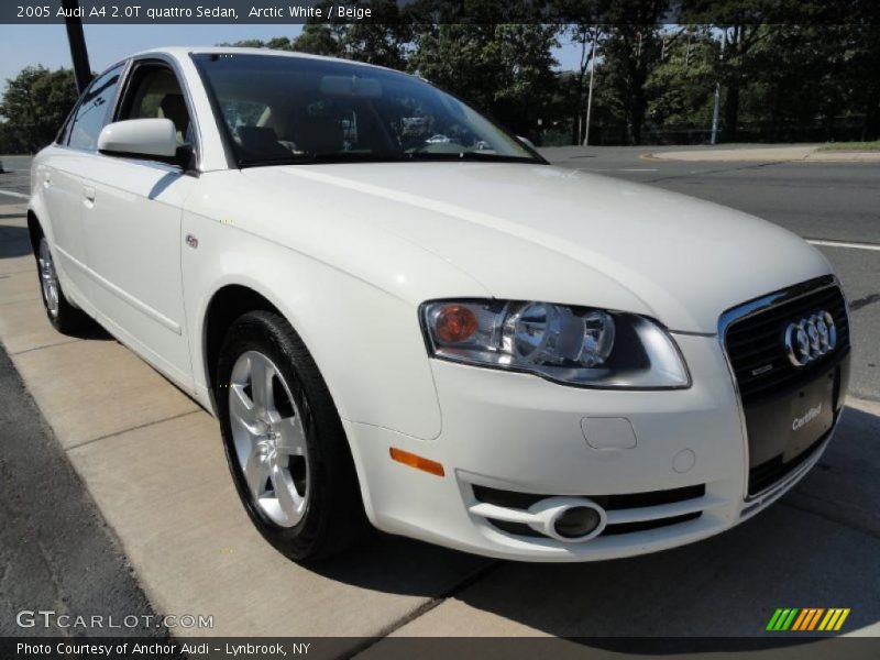 Arctic White / Beige 2005 Audi A4 2.0T quattro Sedan