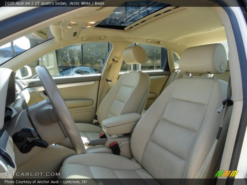 Arctic White / Beige 2005 Audi A4 2.0T quattro Sedan