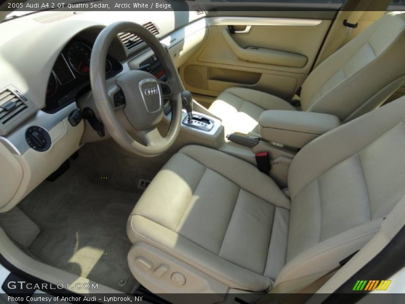 Arctic White / Beige 2005 Audi A4 2.0T quattro Sedan