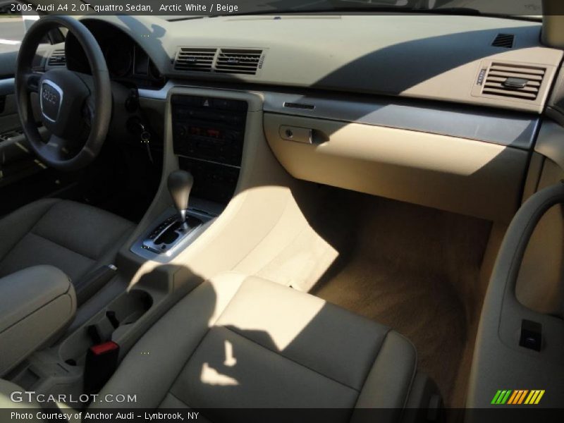 Arctic White / Beige 2005 Audi A4 2.0T quattro Sedan