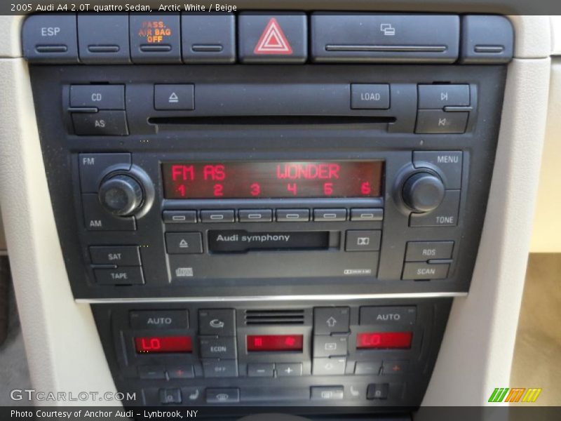 Arctic White / Beige 2005 Audi A4 2.0T quattro Sedan