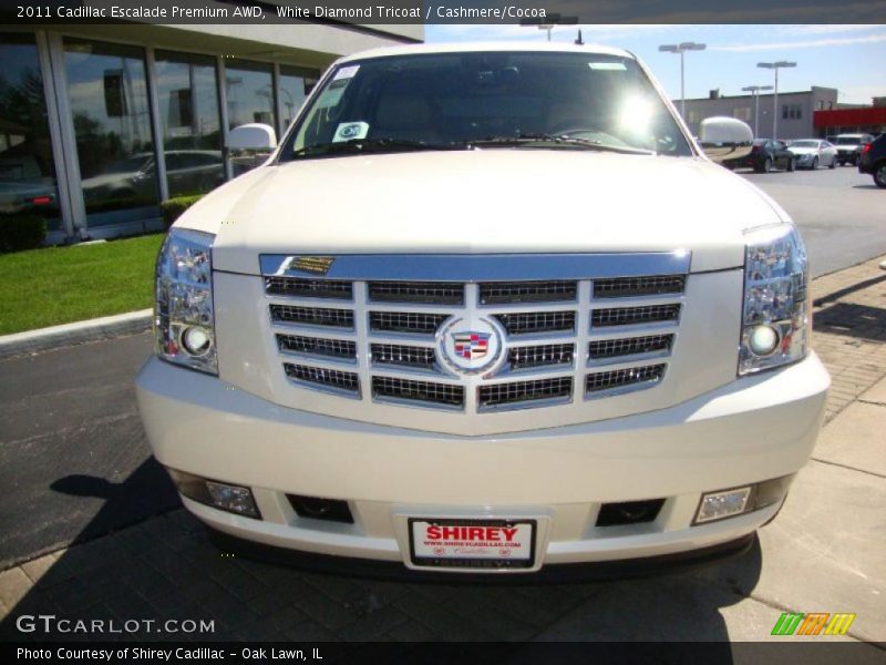 White Diamond Tricoat / Cashmere/Cocoa 2011 Cadillac Escalade Premium AWD