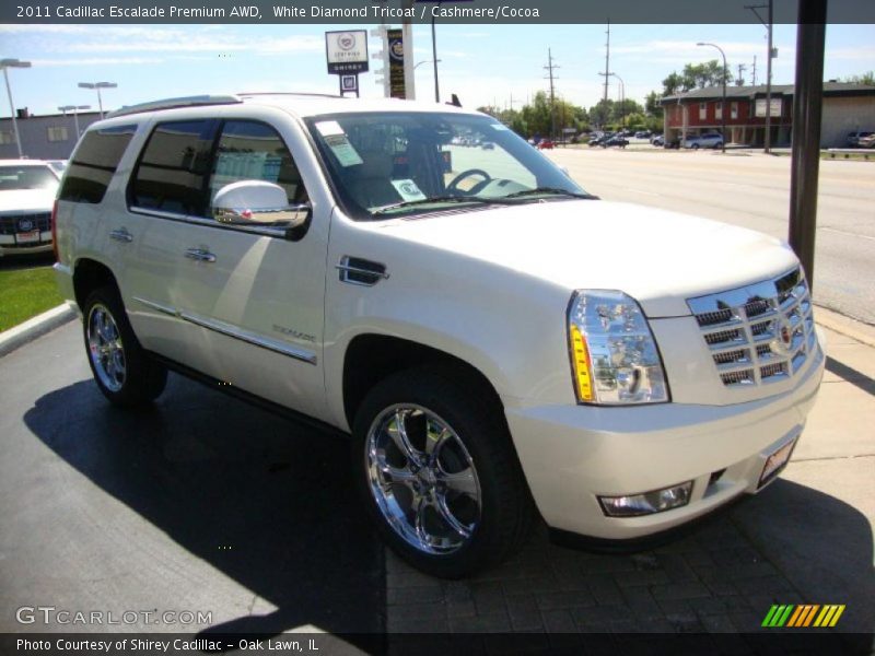 White Diamond Tricoat / Cashmere/Cocoa 2011 Cadillac Escalade Premium AWD