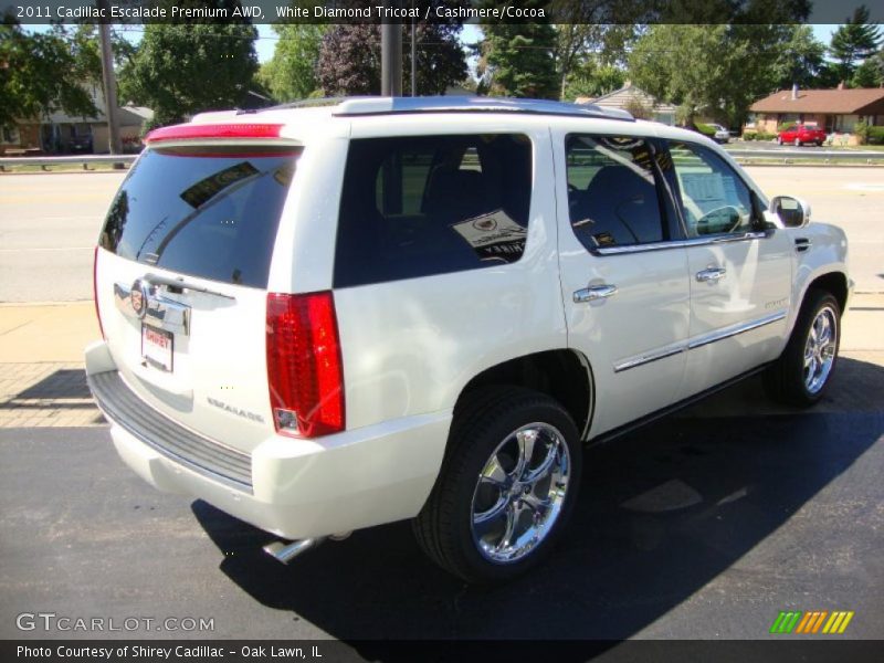 White Diamond Tricoat / Cashmere/Cocoa 2011 Cadillac Escalade Premium AWD