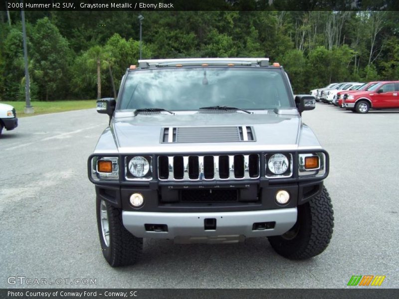 Graystone Metallic / Ebony Black 2008 Hummer H2 SUV