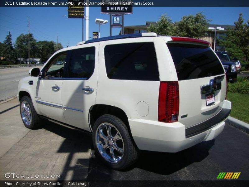 White Diamond Tricoat / Cashmere/Cocoa 2011 Cadillac Escalade Premium AWD